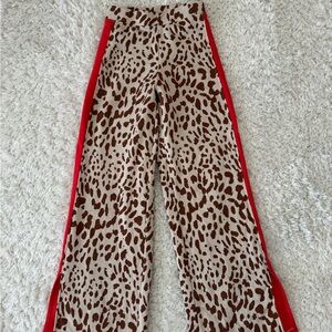 Grayson Threads Brown and Cream Leopard Print Pants